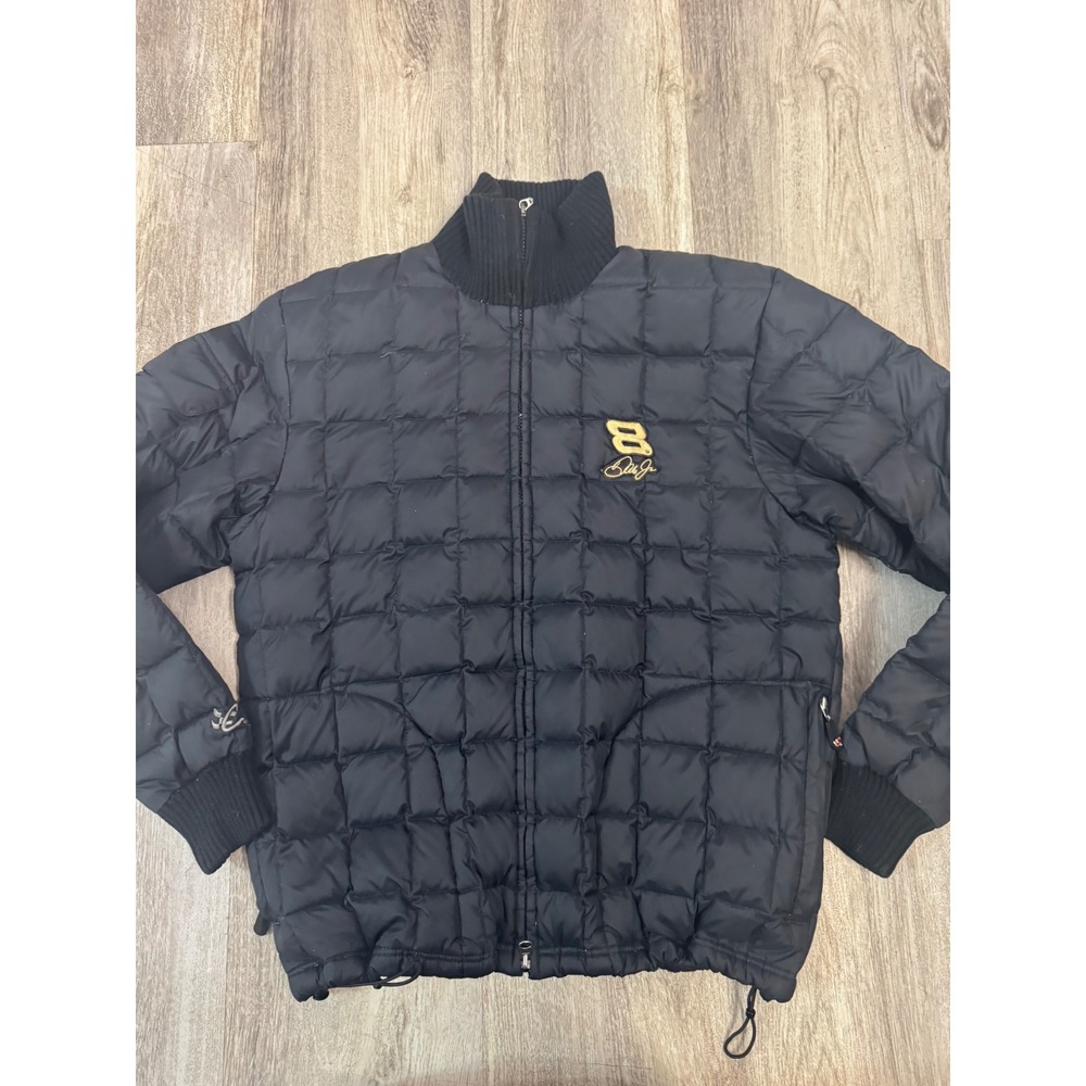 Vintage Chase Authentics Dale Earnhardt Jr #8 Down Puffer Jacket Black LG NASCAR - Picture 10 of 13